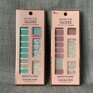 Dashing Diva Gloss Ultra Shine Gel Palette 32 Nail Strips Get Jaded & After Glow